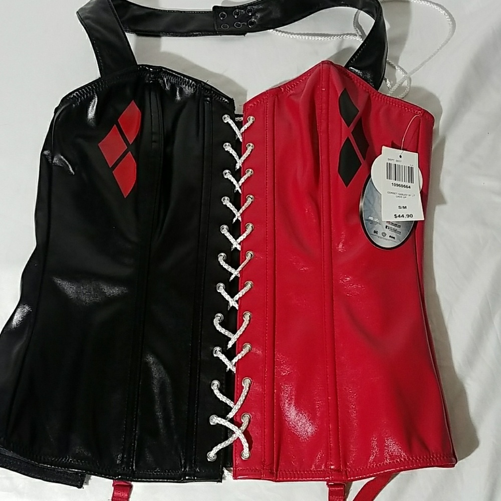 Harley Quinn Lace up Corset (Costume)